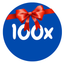 100X